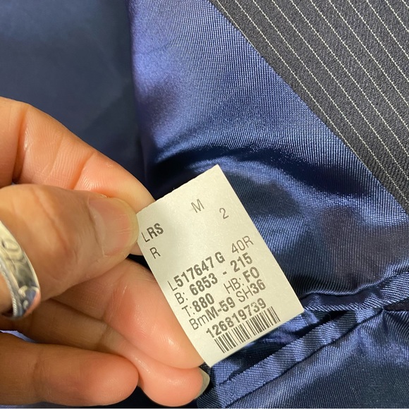 Calvin Klein Pinstripe Wool Blazer Sports Jacket Suit Jacket 40R Men’s N… - Picture 4 of 13